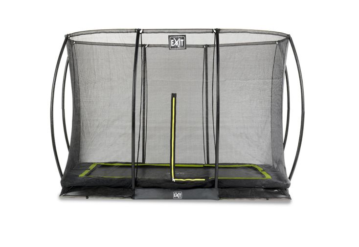 Trampoline rectangulaire enterré avec filet de sécurité – Exit Silhouette