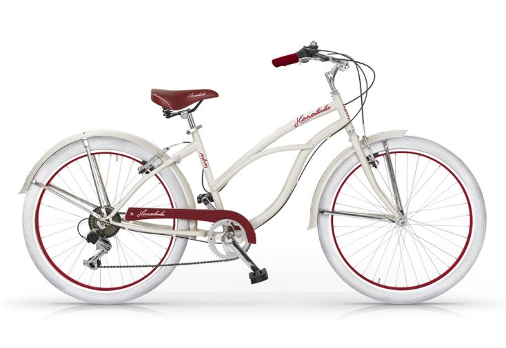 Vélo beach cruiser femme Honolulu 26 pouces 6 vitesses