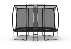 Trampoline sur pieds avec filet de protection 410 x 250 cm noir